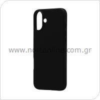 Θήκη Liquid Silicon inos Apple iPhone 16 5G Velvet Μαύρο