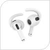 Earhooks Σιλικόνης με Θήκη AhaStyle PT60 Apple Airpods 3 Λευκό (3 ζεύγη)