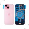 Back Cover Glass Apple iPhone 15 Plus with Magsafe Magnets Pink (OEM)