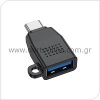 Adaptor Budi USB OTG Host Female to USB C Male Black