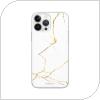 Θήκη Soft TPU Babaco Marble 014 Apple iPhone 15 Pro Λευκό-Χρυσό