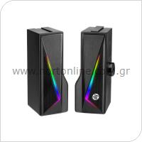 Wired Multimedia Speakers HP DHE-6005 6W Multi-function with RGB Black