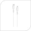 USB 2.0 Cable Devia EC150 USB C to Lightning PD 27W 1m Kintone Eco-Friendly White