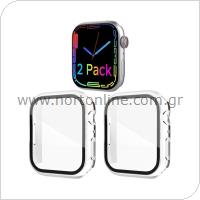 Θήκη PC με Tempered Glass Ahastyle WG56-2 Premium Apple Watch 7/8/9 45mm Διάφανο