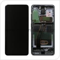 LCD with Touch Screen & Front Cover Samsung G980F Galaxy S20 Cosmic Grey (Original)