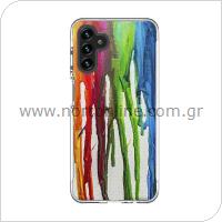 TPU inos Samsung A047F Galaxy A04s/ A136U Galaxy A13 5G Art Theme Vertical Watercolor