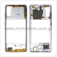 Μεσαίο Πλαίσιο Samsung A415F Galaxy A41 Λευκό (Original)