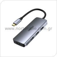 Hub USB C Choetech M19 7 σε 1 σε HDMI Multiport Γκρι