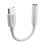 Adaptor Devia EC608 USB C Male to 3.5mm Female for Charge & Hands Free Smart White