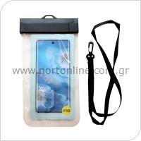 Waterproof Θήκη inos για Smartphones έως 6.9'' Διάφανο-Μαύρο