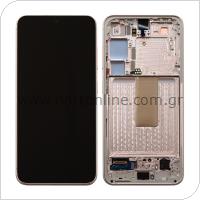 LCD with Touch Screen & Front Cover Samsung S911B Galaxy S23 5G Cream (Original)