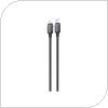 USB 2.0 Cable Foneng X119 Zinc Alloy Head Braided USB C to Lightning PD 27W 1m Black