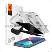 Tempered Glass Full Face Privacy Spigen Glas.tR EZ-FIT Apple iPhone 13/ 13 Pro/ 14 (2 τεμ.)