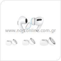 Eartips Σιλικόνης AhaStyle WG86-K Apple AirPods Pro 1 & 2 Λευκό (3 ζεύγη)