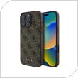 Θήκη PU Guess Apple iPhone 16 Pro Max Hardcase Classic Logo 4G Καφέ