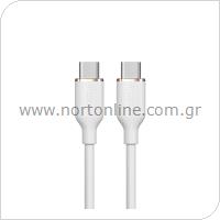 USB 2.0 Cable Devia EC632 USB C to USB C PD 60W 1.2m Jelly White