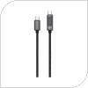 Καλώδιο Σύνδεσης USB 2.0 Devia EC313 Metal Woven USB C σε USB C PD 60W με Οθόνη 1.2m Extreme Μαύρο