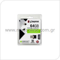 USB 3.0 Flash Disk Kingston DT Micro Duo USB A & microUSB 64GB Black