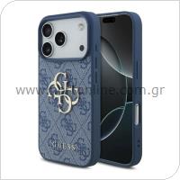 Θήκη PU Guess Apple iPhone 17 Pro Max Hardcase Big Logo 4G Μπλε