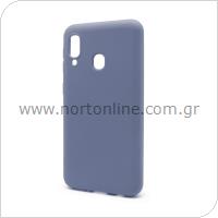 Liquid Silicon inos Samsung A202F Galaxy A20e L-Cover Blueberry
