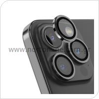 Προστατευτικό Κάλυμμα Αλουμινίου Full Face Devia για Τζαμάκι Κάμερας Apple iPhone 15 Pro/ 15 Pro Max Peak Τιτάνιο (3 τεμ)
