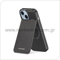 Θήκη Δερμάτινη Dux Ducis Rafi Mag 3 σε 1 MagSafe RFID Blocker Apple iPhone 15 με Stand Μαύρο