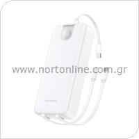 Φορτιστής Ανάγκης Foneng PX107 22.5W 20000mAh με 3 Ενσωματωμένα Καλώδια Λευκό