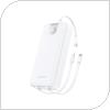 Φορτιστής Ανάγκης Foneng PX107 22.5W 20000mAh με 3 Ενσωματωμένα Καλώδια Λευκό