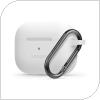 Θήκη Σιλικόνης Spigen Fit Apple AirPods Pro με Γάντζο Λευκό