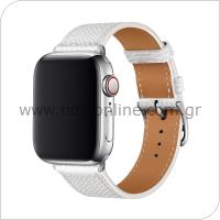 Strap Devia Elegant PU Leather Apple Watch (42/ 44/ 45/ 49mm) White