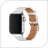 Λουράκι Devia Elegant PU Leather Apple Watch (42/ 44/ 45/ 49mm) Λευκό