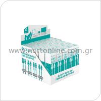 Καλώδιο Σύνδεσης USB 2.0 Devia EL237 4 σε 1 Kintone Series Eco-Friendly Λευκό (25 τεμ.) VALUE PACK