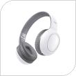 Ασύρματα Ακουστικά Κεφαλής XO BE35 Λευκό-Γκρι