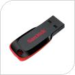 USB 2.0 Flash Disk SanDisk Cruzer Blade SDCZ50 USB A 128GB Μαύρο