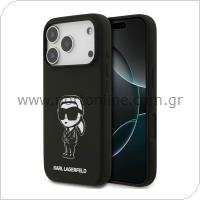 Θήκη Σιλικόνης Karl Lagerfeld Apple iPhone 17 Pro Max Sketch & Logo Karl Μαύρο