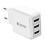 Travel Fast Charger Devia EA104 17W with Triple Output USB A Smart White