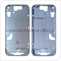 Middle Plate Apple iPhone 15 Blue (OEM)