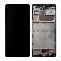 LCD with Touch Screen & Front Cover Samsung A426B Galaxy A42 Black (Original)