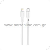 USB 2.0 Cable Foneng XS11 Braided USB C to Lightning PD 30W 1m White
