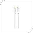 USB 2.0 Cable Foneng XS11 Braided USB C to Lightning PD 30W 1m White