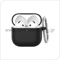 Θήκη Σιλικόνης AhaStyle WG163 Apple AirPods 4 Premium με Γάντζο Μαύρο