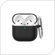 Θήκη Σιλικόνης AhaStyle WG163 Apple AirPods 4 Premium με Γάντζο Μαύρο