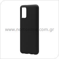 Θήκη Liquid Silicon inos Samsung A037F Galaxy A03s L-Cover Μαύρο