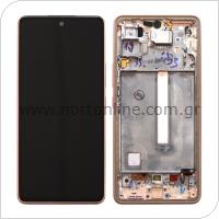LCD with Touch Screen & Front Cover Samsung A536B Galaxy A53 5G Orange (Original)