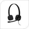 Wired Stereo Headphones Logitech H151 with Mic Black