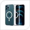 Θήκη TPU & PC Spigen Ultra Hybrid Mag Magsafe Apple iPhone 12/ 12 Pro Διάφανο-Λευκό