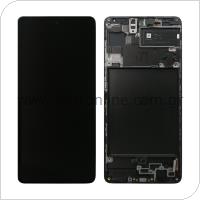 LCD with Touch Screen & Front Cover Samsung A715F Galaxy A71 Black (Original)
