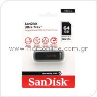 USB 3.0 Flash Disk SanDisk Ultra Trek SDCZ490 USB A 64GB 130MB/s Black