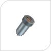 Car Fast Charger Foneng C16 with Dual Output USB A & USB C 30W Silver