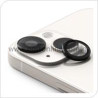 Tempered Glass Full Face Ringke Frame for Camera Lens Apple iPhone 15/ 15 Plus Black (2 pcs.)